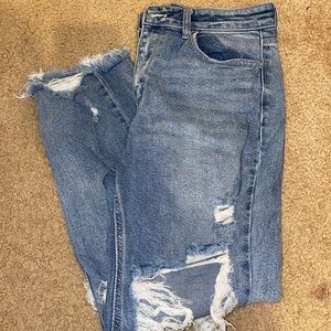 Cute distressed Mom jeans